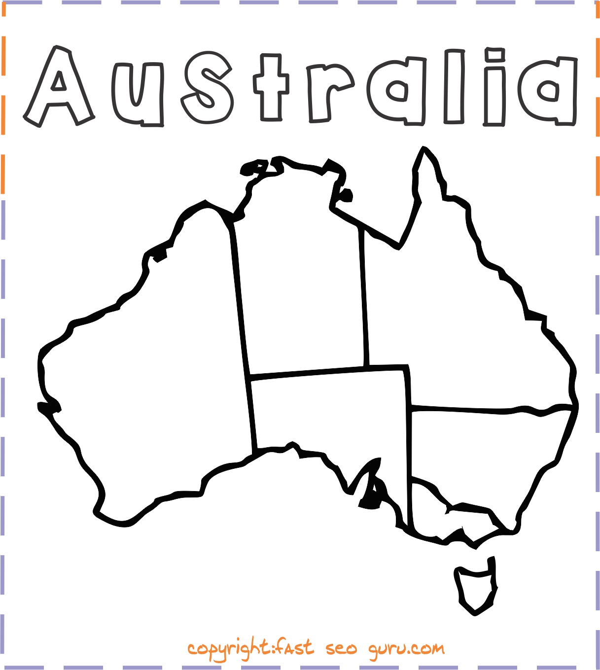 Map Of Australia Coloring Page Free Printable Coloring Pages Gambaran